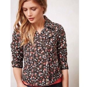 Anthropologie Hei Hei Floral Moto Jacket